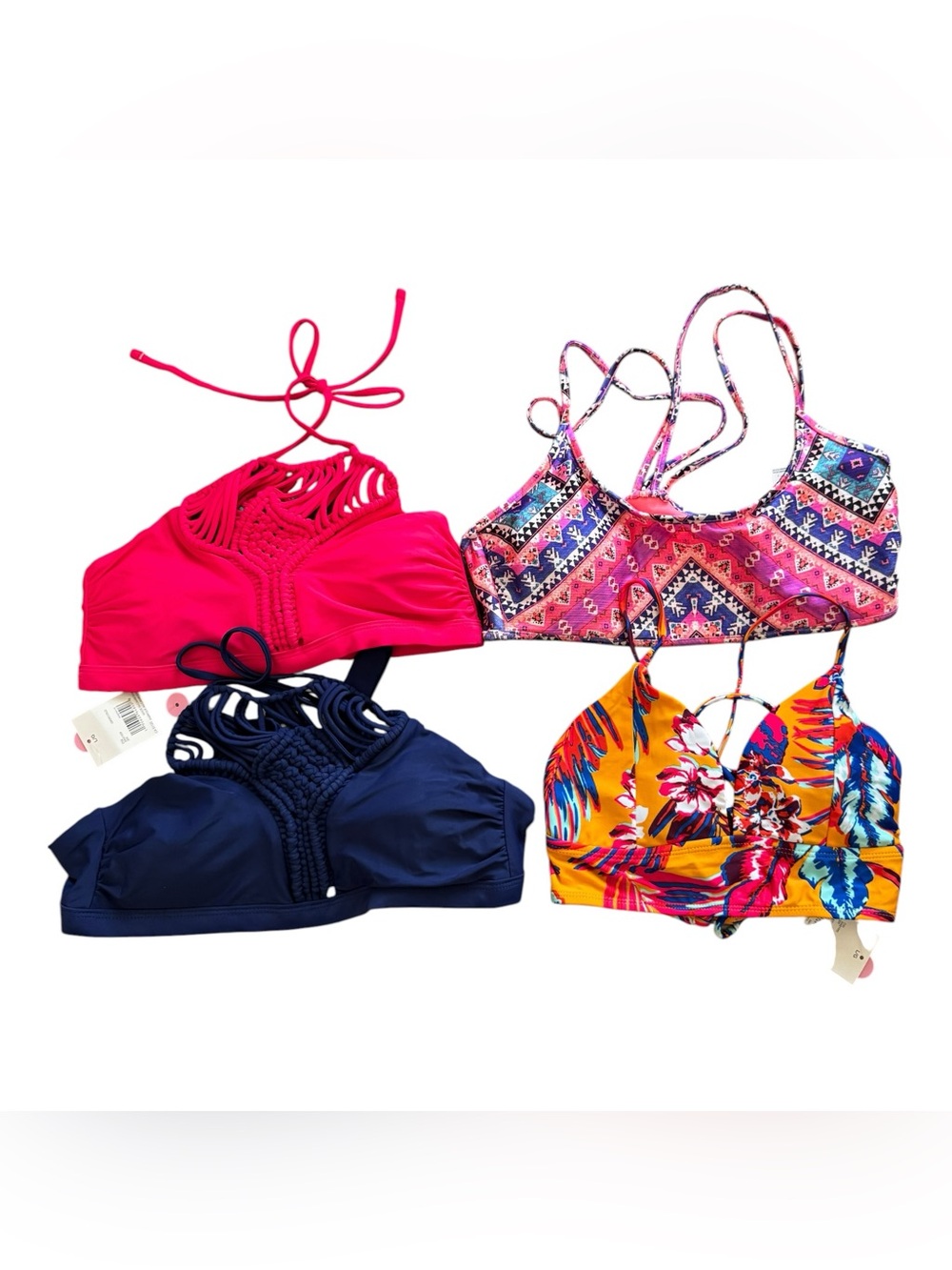 George Bikini Top Lot of 4 NWT Junior L/G Halter Triangle